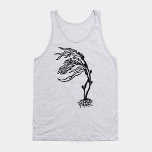 Hold Fast in Ocean Giant Kelp (Black Ink Version) Tank Top